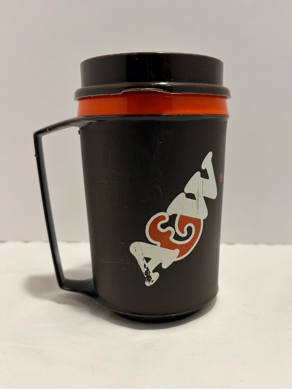 Vintage A&W Brown & Orangr Travel Mug Lid with Logo